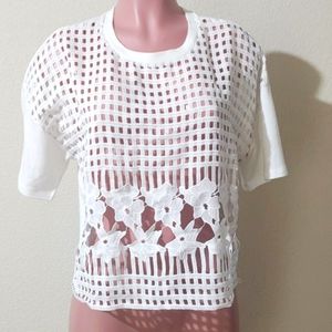 Forever 21 crochet front top SZ L